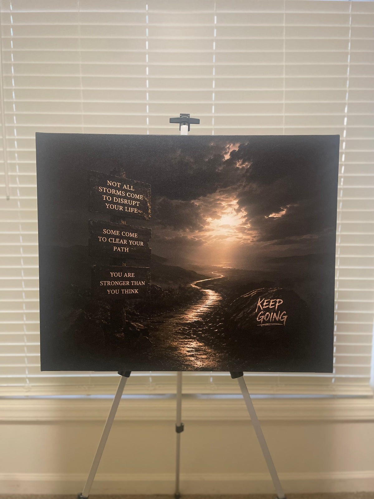 Keep Going - 30x24 Graphic Canvas Art