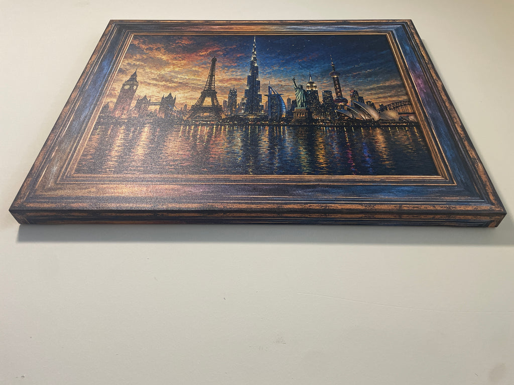 Worlds United – 30x24 Graphic Canvas Art