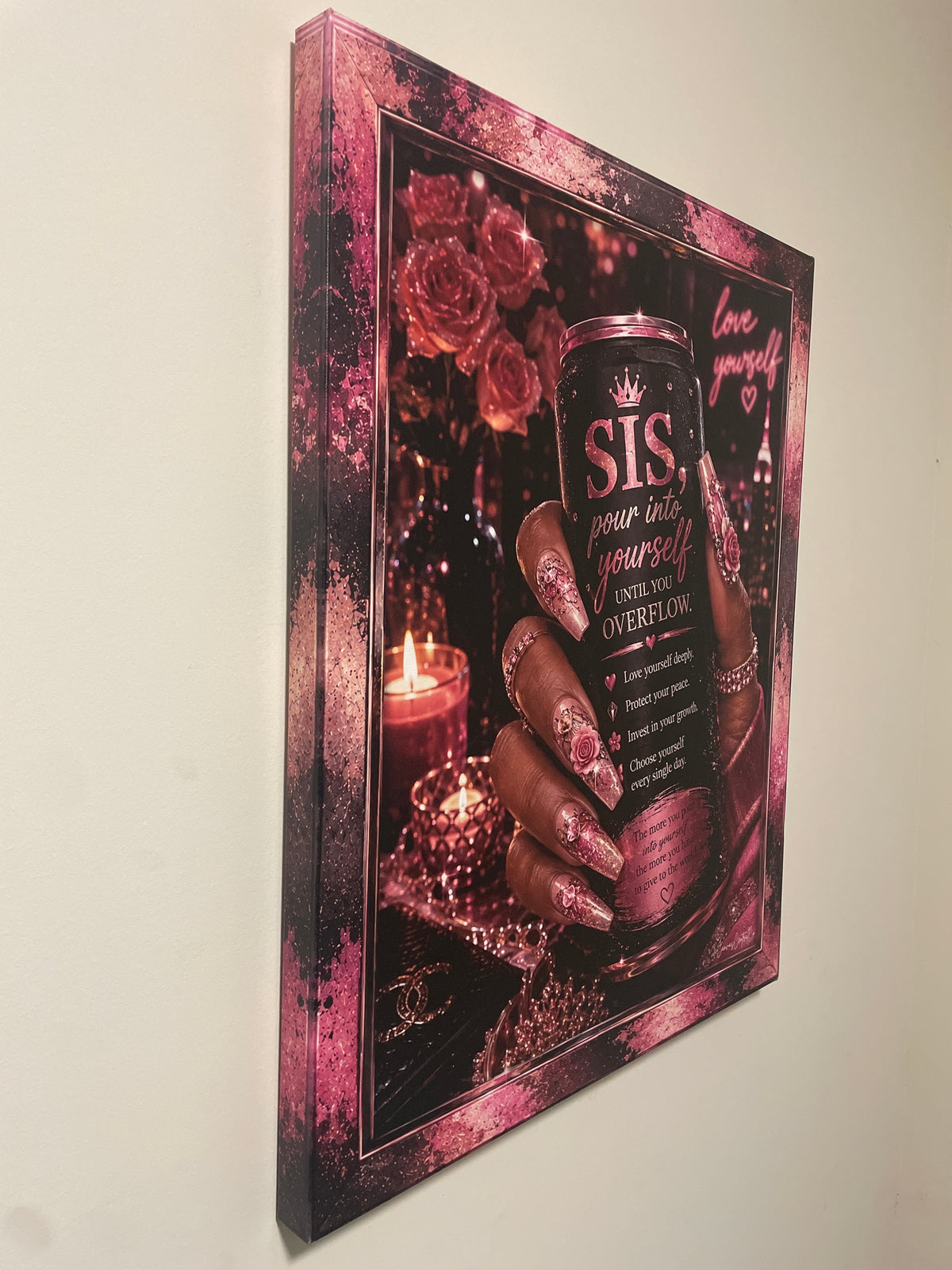 Pour Into Yourself – 24x23 Graphic Canvas Art