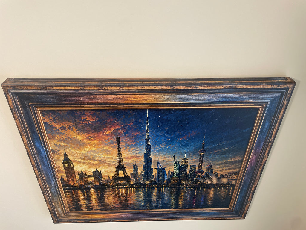 Worlds United – 30x24 Graphic Canvas Art
