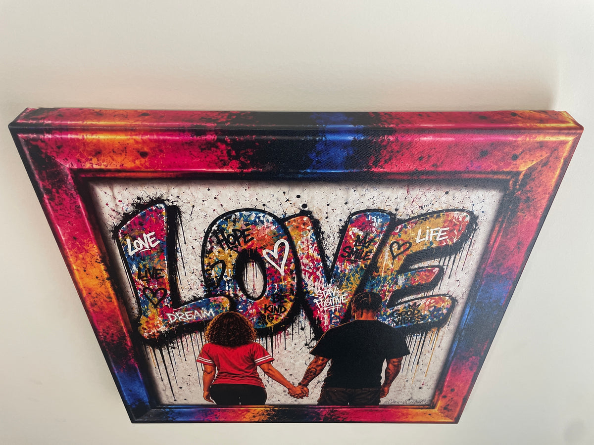 Love in Color – 20x20 Graphic Canvas Art